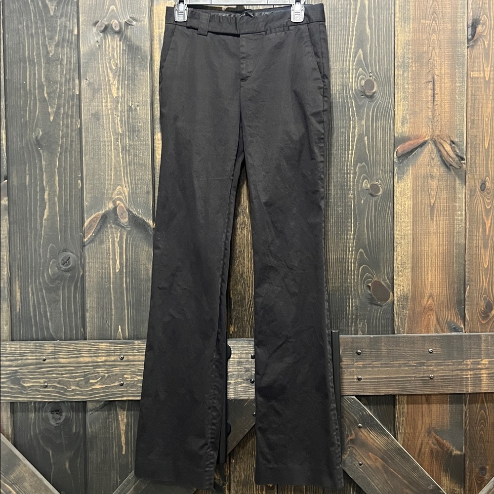 Zara Woman‎ Dress Pants 4 Black Belted Waistband Bootcut Neutral Office Boho
